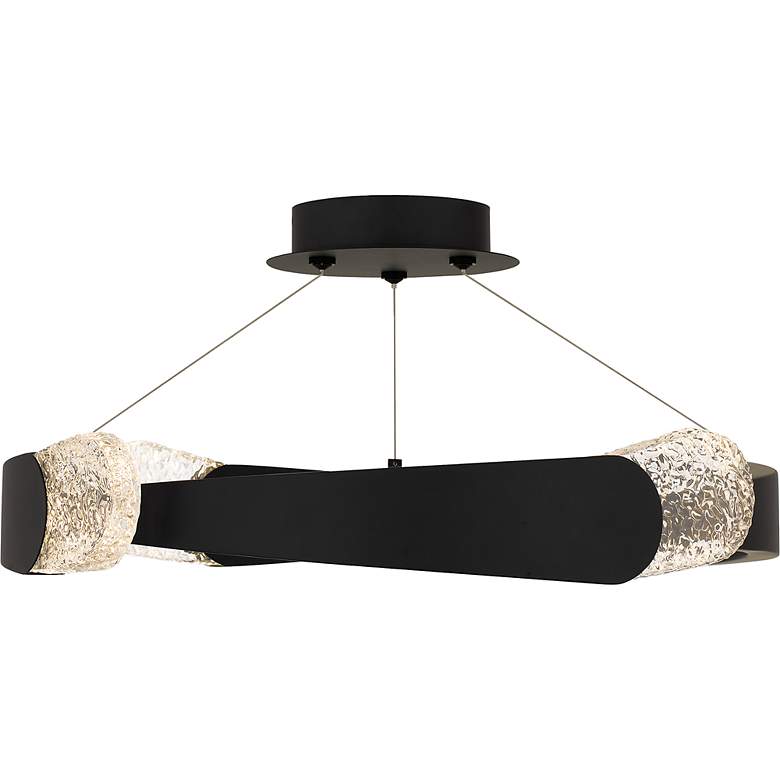 Image 3 Saffron Integrated LED Matte Black Semi-Flush Mount more views