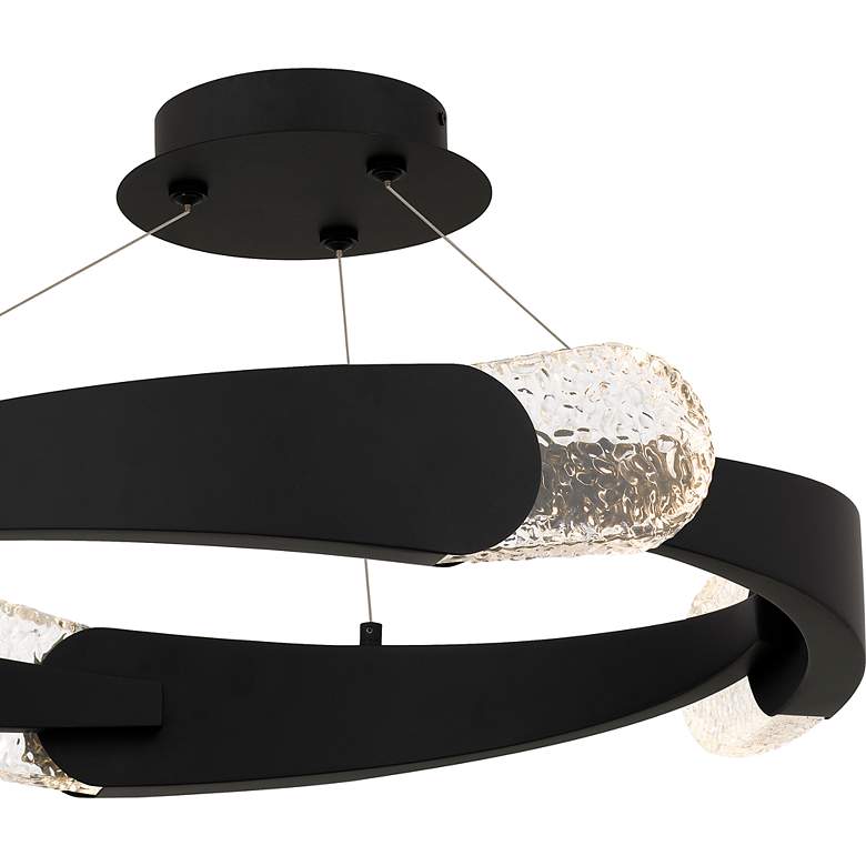 Image 5 Saffron Integrated LED Matte Black Semi-Flush Mount more views