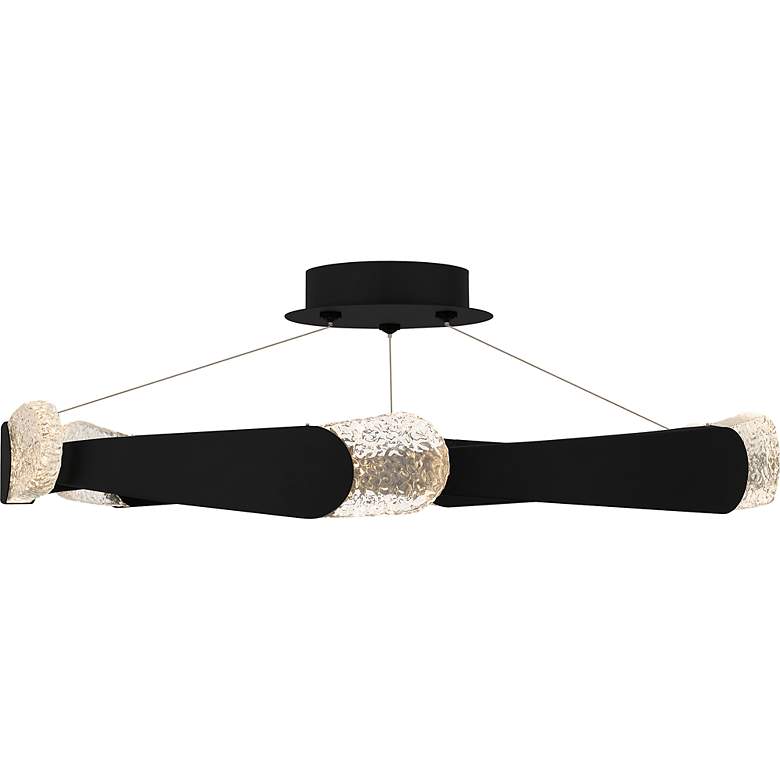 Image 3 Saffron Integrated LED Matte Black Semi-Flush Mount more views