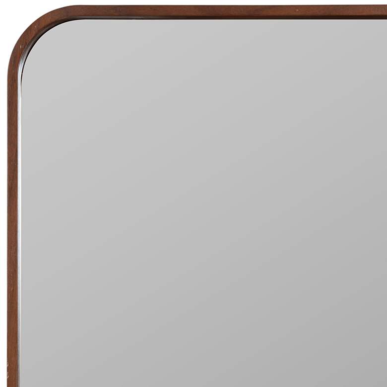Image 3 Saffron Shiny Walnut 24" x 36" Rectangular Wall Mirror more views