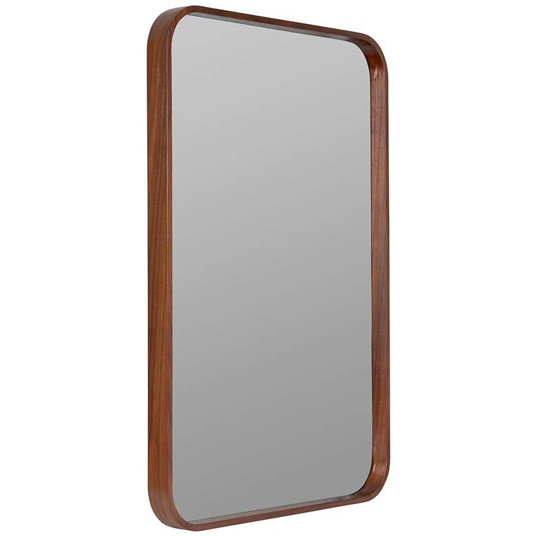 Image 4 Saffron Shiny Walnut 24 inch x 36 inch Rectangular Wall Mirror more views