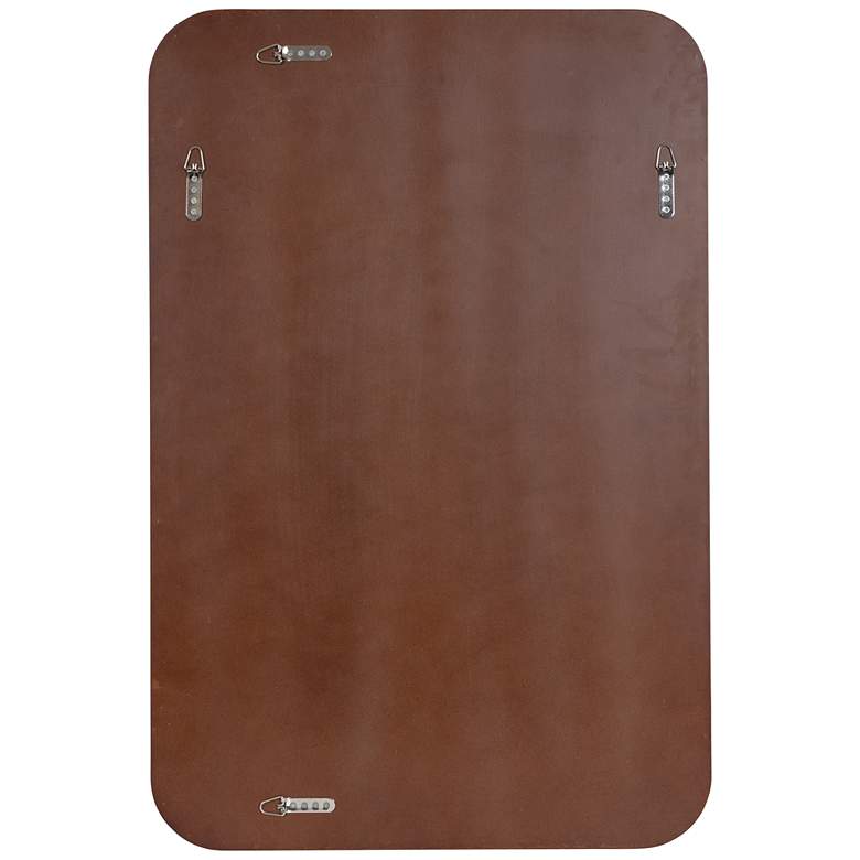 Image 5 Saffron Shiny Walnut 24" x 36" Rectangular Wall Mirror more views