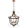 Safra 19" Wide Bronze and Brushed Brass 4-Light Pendant