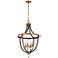 Safra 19" Wide Bronze and Brushed Brass 4-Light Pendant