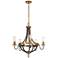 Safra 25 1/4"W Bronze and Brushed Brass 5-Light Chandelier