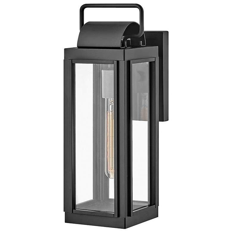 Image 1 Sag Harbor 16 1/4" High Black Outdoor Wall Light