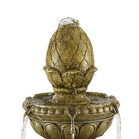 Image3 of Sag Harbor 66" High Stone 4-Tier LED Outdoor Floor Fountain more views