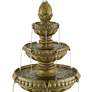 Sag Harbor 66" High Stone 4-Tier LED Outdoor Floor Fountain