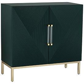 Image3 of Saga 36" Wide Green and Gold 2-Door Accent Chest
