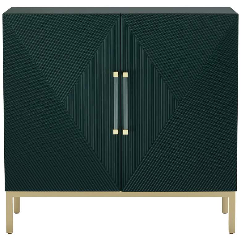 Image 7 Saga 36 inch Wide Green and Gold 2-Door Accent Chest more views