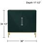 Saga 36" Wide Green and Gold 2-Door Accent Chest in scene