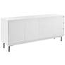 1_Saga 63" Wide Matte White Veneer Wood 3-Drawer Sideboard