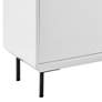 2_Saga 63" Wide Matte White Veneer Wood 3-Drawer Sideboard more views