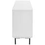 7_Saga 63" Wide Matte White Veneer Wood 3-Drawer Sideboard more views