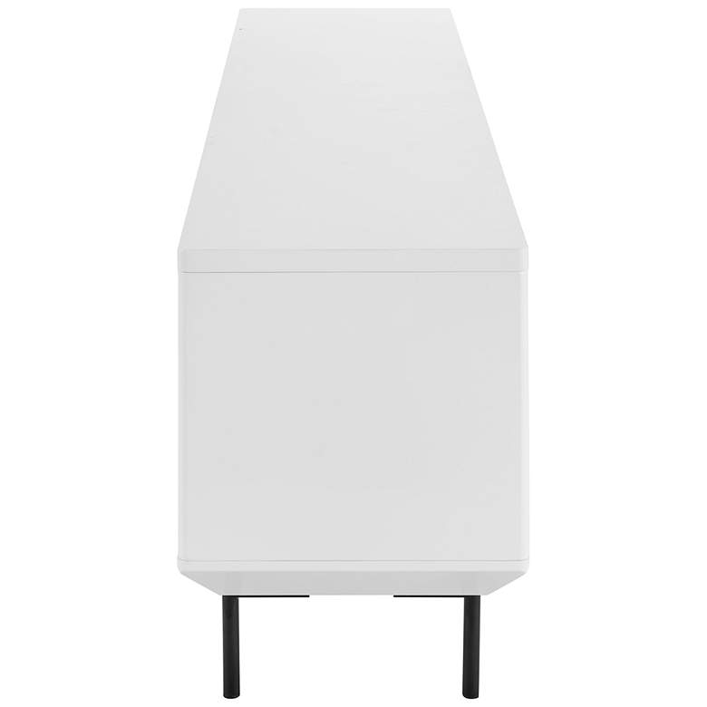 Image 7 Saga 78 1/2" Wide Matte White Veneer Wood 2-Door Media Stand more views