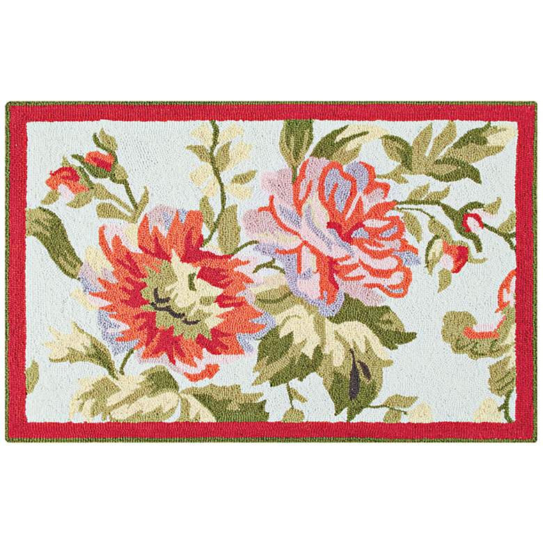 Image 1 Sage Floral 2&#39;x3&#39; Wool Doormat
