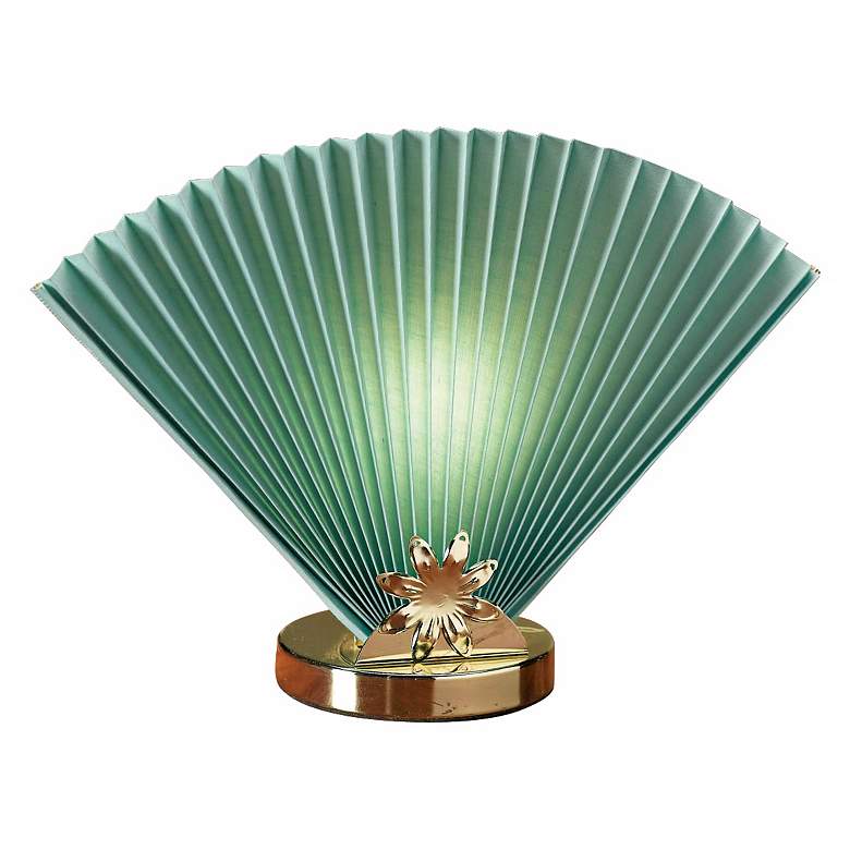 Image 1 Sage Green Fan Accent Lamp