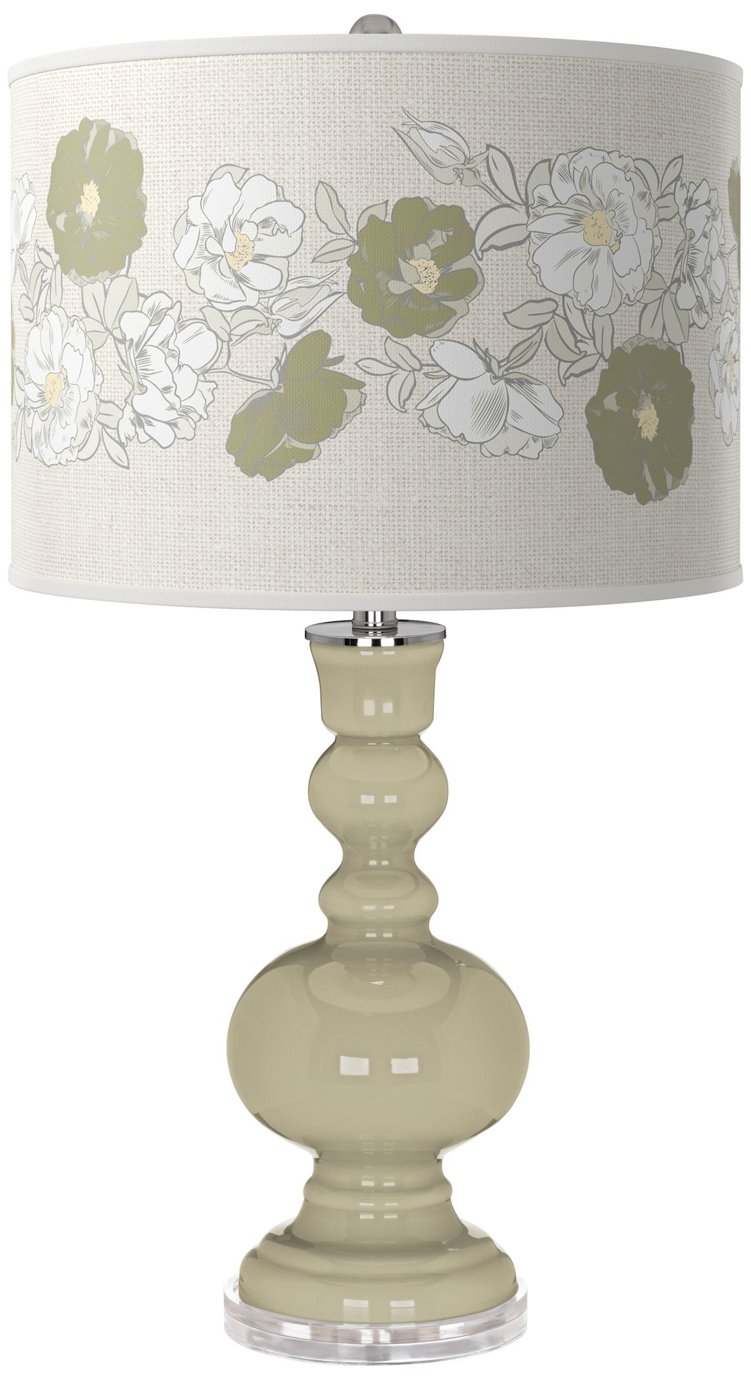 Image Sage Rose Bouquet Apothecary Table Lamp