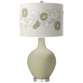 Image1 of Sage Rose Bouquet Ovo Table Lamp