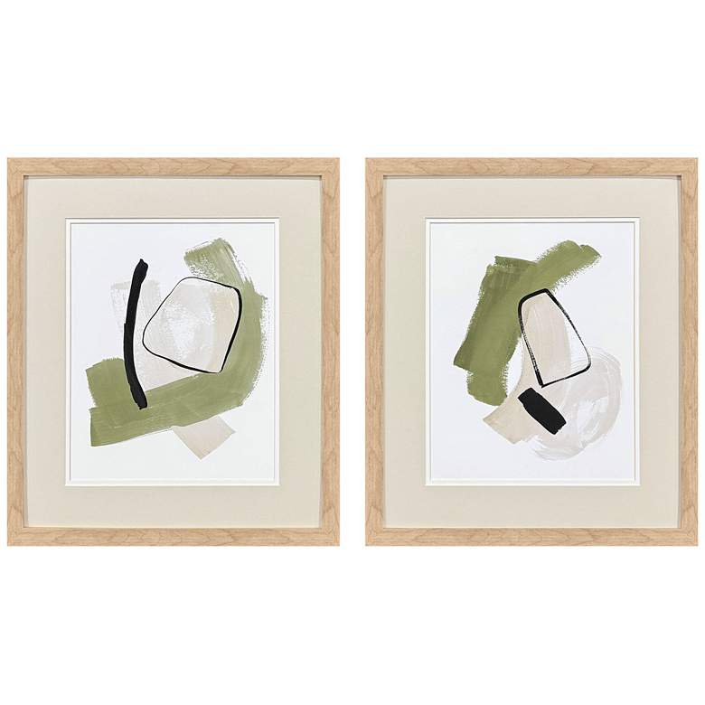 Image 1 Sage Treasures I 18"W x 21"H ContemporaryFramed Art Set of 2