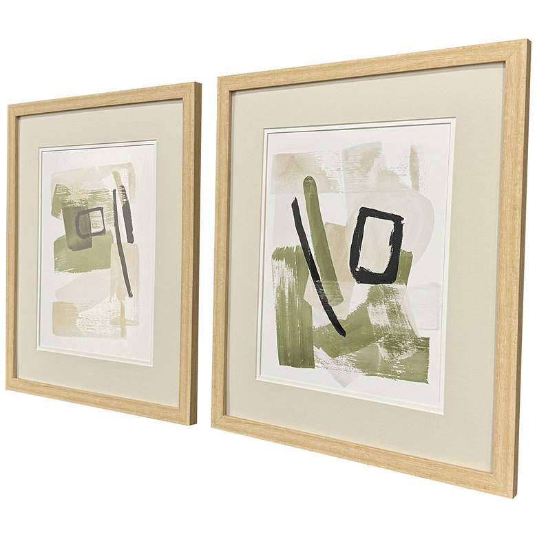 Image 2 Sage Treasures II 18"W x 21"H Contemporary Framed Art Set of 2 more views