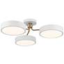 1_Sago 40" Wide White and Bronze 3-Light LED Ceiling Light
