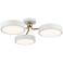 Sago 40" Wide White and Bronze 3-Light LED Ceiling Light