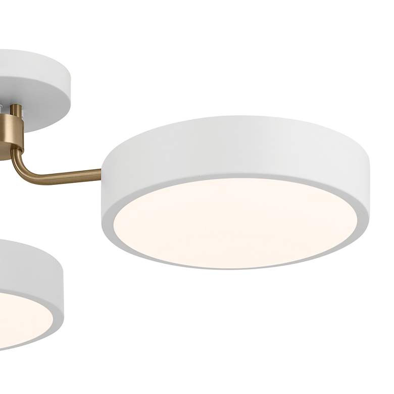 Image 2 Sago 40" Wide White and Bronze 3-Light LED Ceiling Light more views