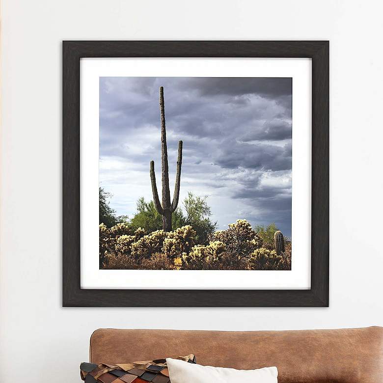 Image 1 Saguaro Centurion 41 inch Square Framed Giclee Wall Art