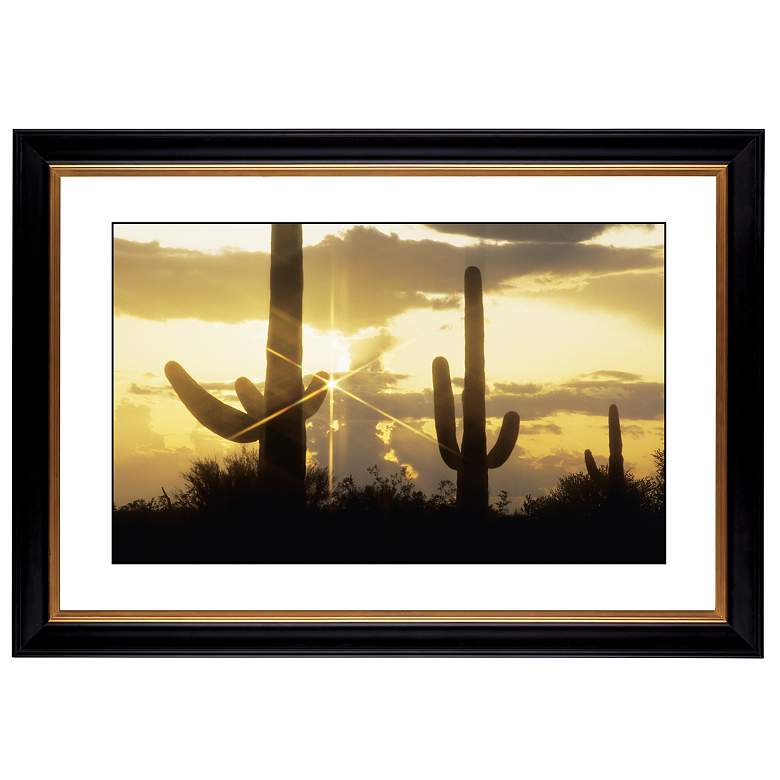 Image 1 Saguaro Sunrise Giclee 41 3/8 inch Wide Wall Art