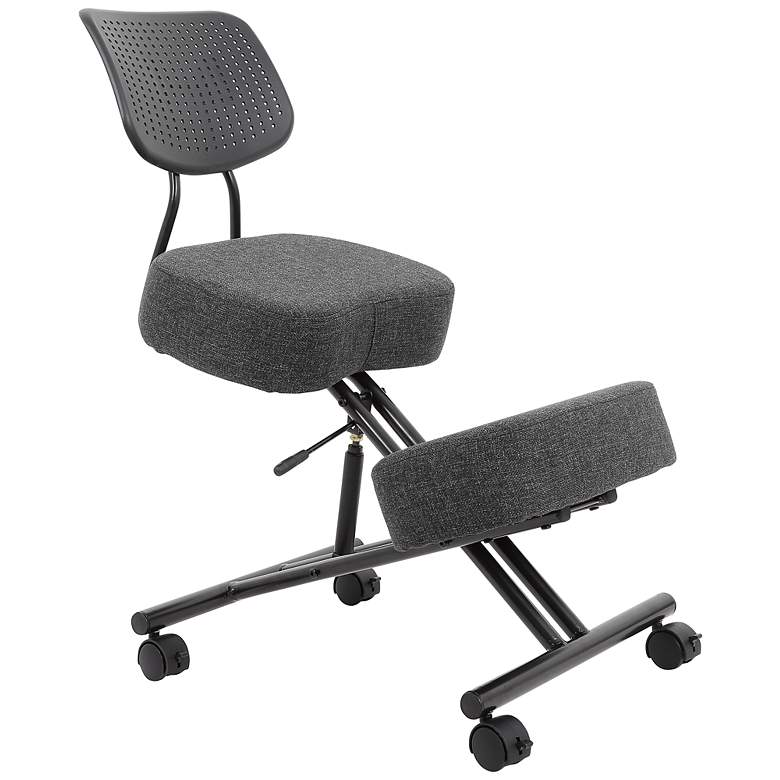 Image 1 Sagura Gray Adjustable Ergonomic Kneeling Chair