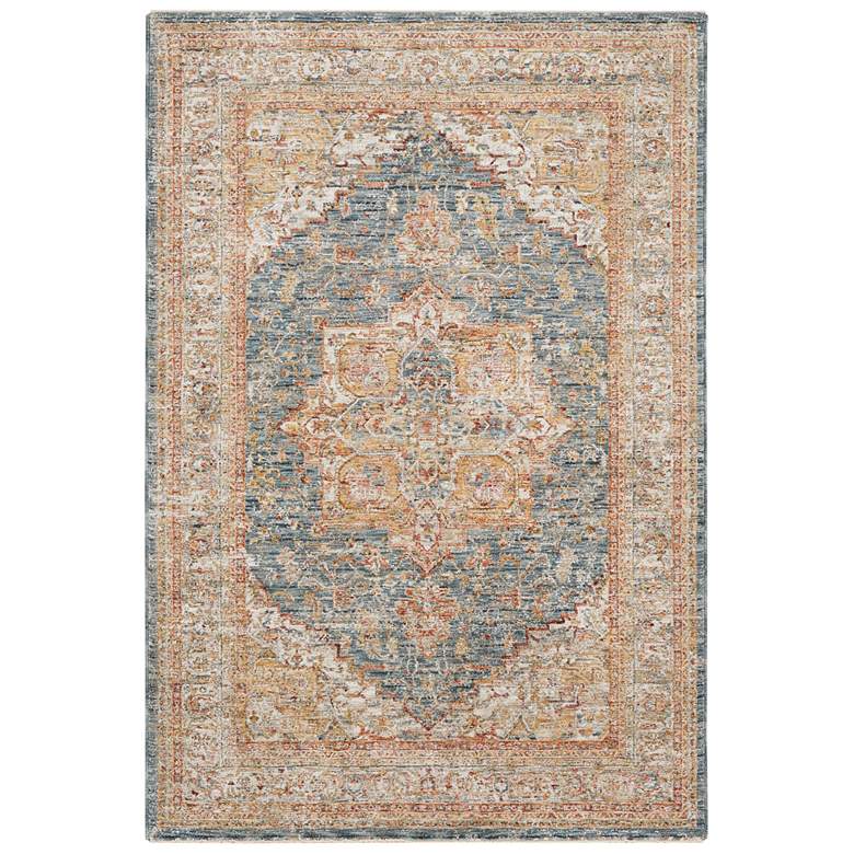 Image 2 Sahar SHR06 5'3"x7'8" Ivory Blue Rectangular Area Rug