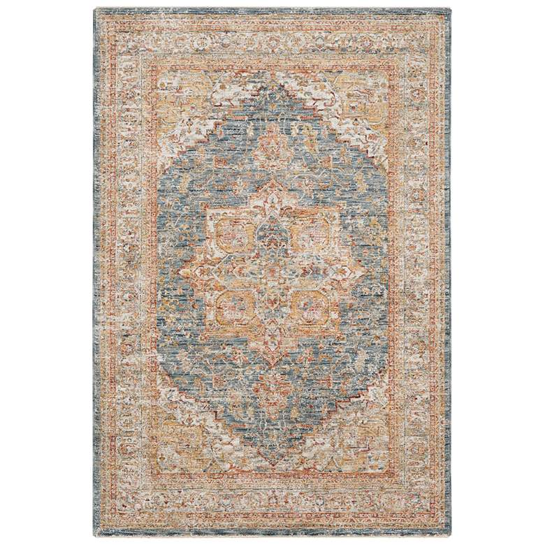 Image 2 Sahar SHR06 5&#39;3 inchx7&#39;8 inch Ivory Blue Rectangular Area Rug