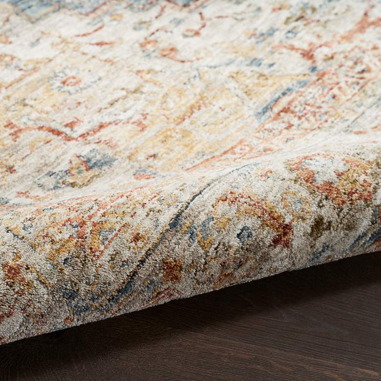Image 6 Sahar SHR06 5'3"x7'8" Ivory Blue Rectangular Area Rug more views
