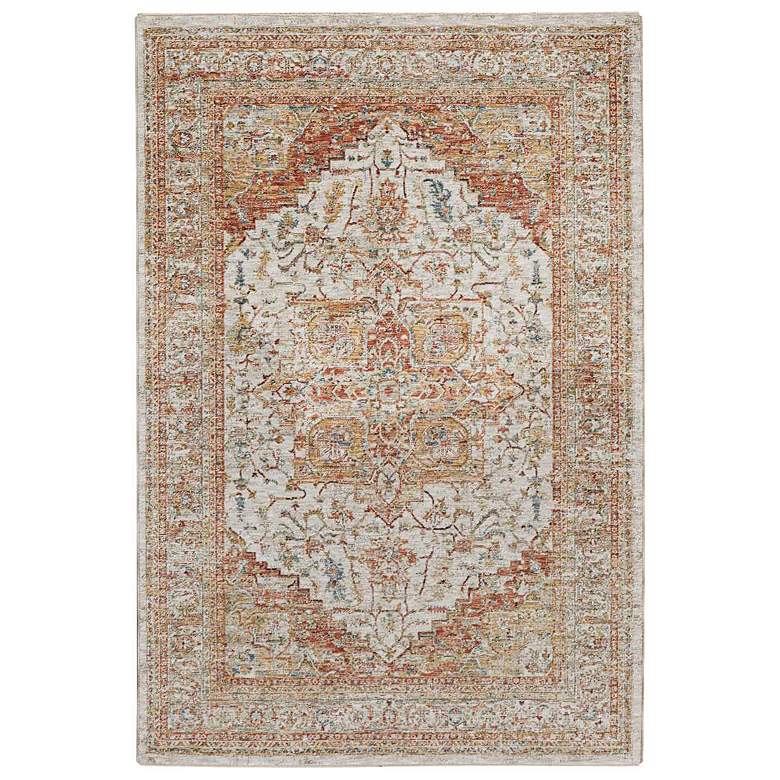 Image 1 Sahar SHR06 5'3"x7'8" Rust Ivory Rectangular Area Rug