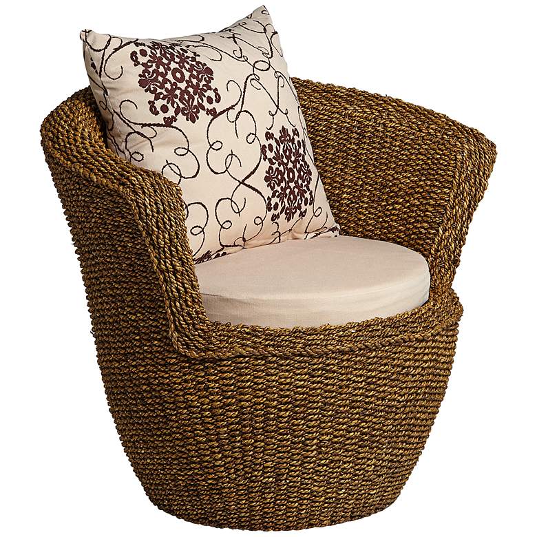 Image 1 Sahara Maize Outdoor Round Chair and Cushions