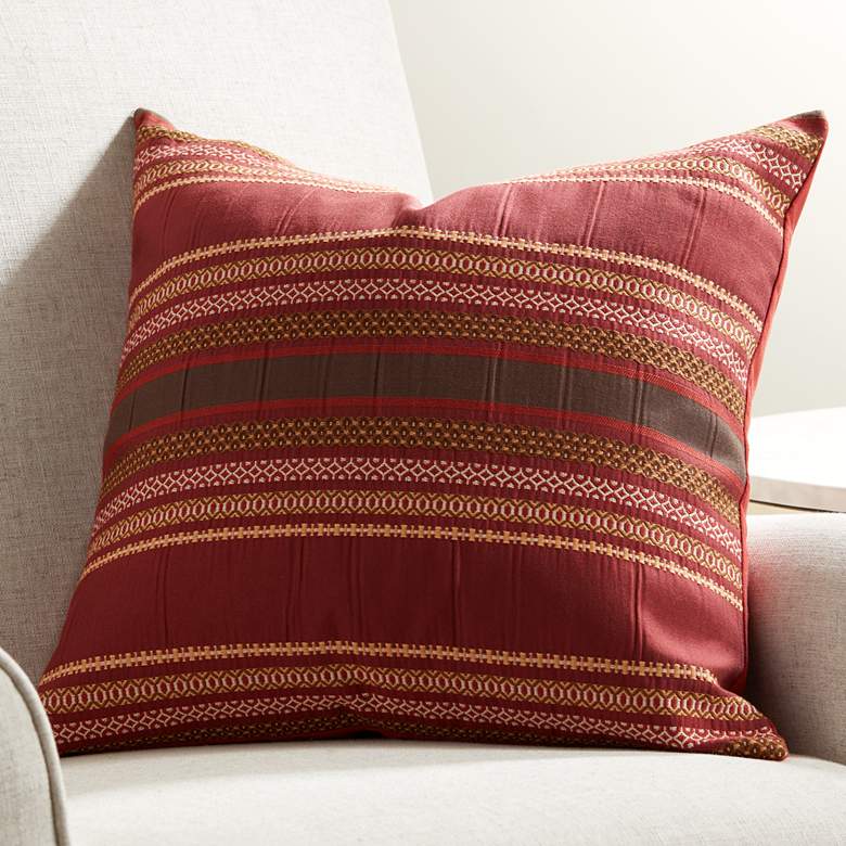 Image 1 Sahara Red 20" Square Throw Pillow