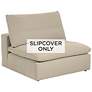 1_Sahara Sand Slipcover for Skye Peyton Armless Sectional Chairs