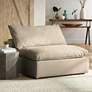 4_Sahara Sand Slipcover for Skye Peyton Armless Sectional Chairs more views