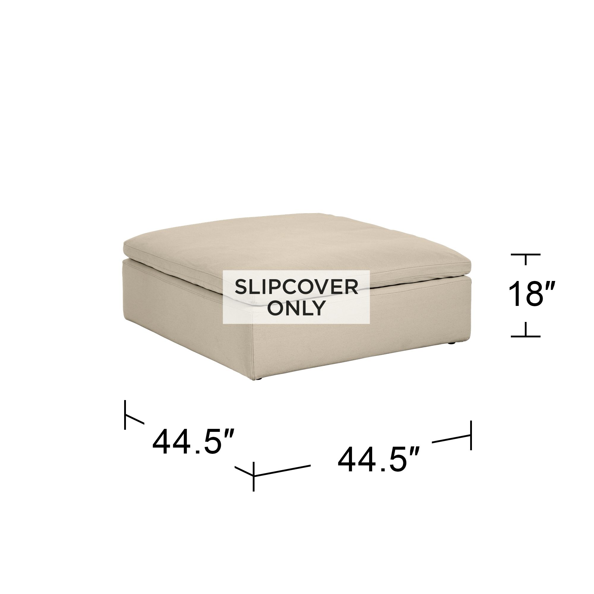 Image 5 Sahara Sand Slipcover for Skye Peyton Collection Ottoman more views