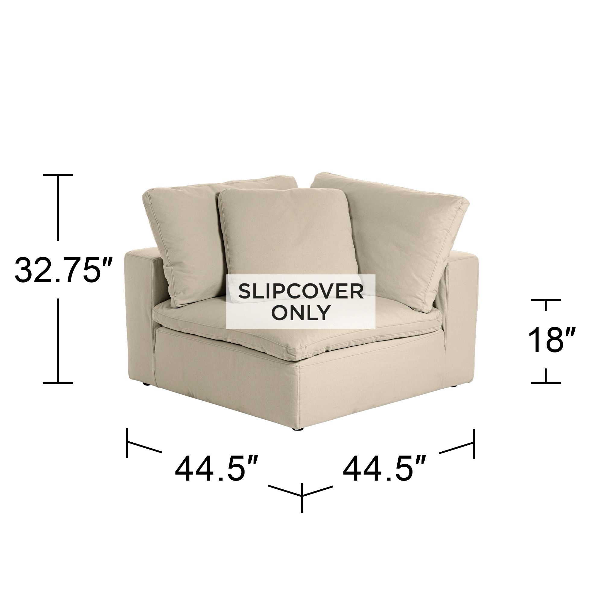 Image 5 Sahara Sand Slipcover for Skye Peyton Corner Sectional Chairs more views