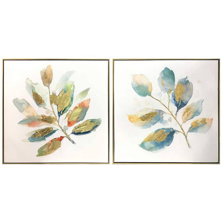 Image 1 Saige 24" Square 2-Piece Framed Canvas Wall Art Set