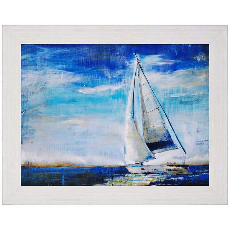 Image 1 Sail Away 47 inch Wide Framed Sailboat Wall Art