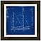 Sailboat Blueprint 36" Wide Framed Giclee Wall Art