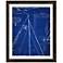 Sailboat Close-up Blueprint 26" High Framed Giclee Wall Art