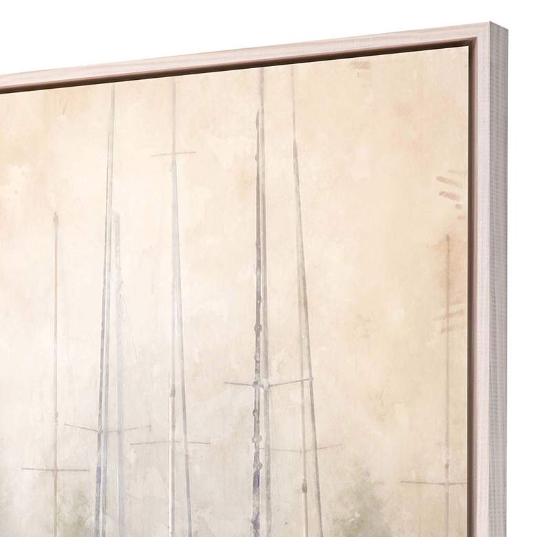 Image 3 Sailboats in Fog 50" Wide Giclee Framed Canvas Wall Art more views