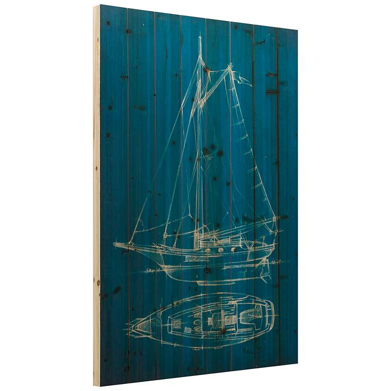 Image 4 Sailing 2 45" High Giclee Print Solid Wood Wall Art more views