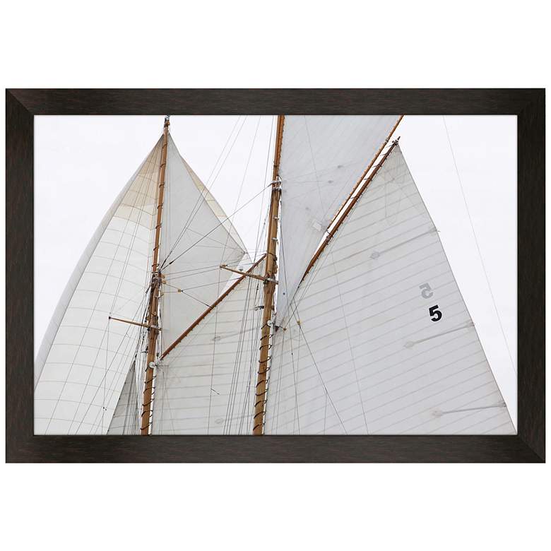 Image 2 Sailing Focus - Run 53" Wide Giclee Framed Wall Art