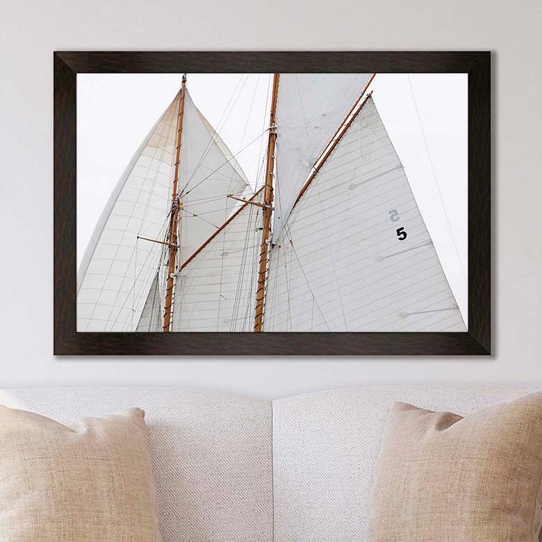 Image 1 Sailing Focus - Run 53" Wide Giclee Framed Wall Art