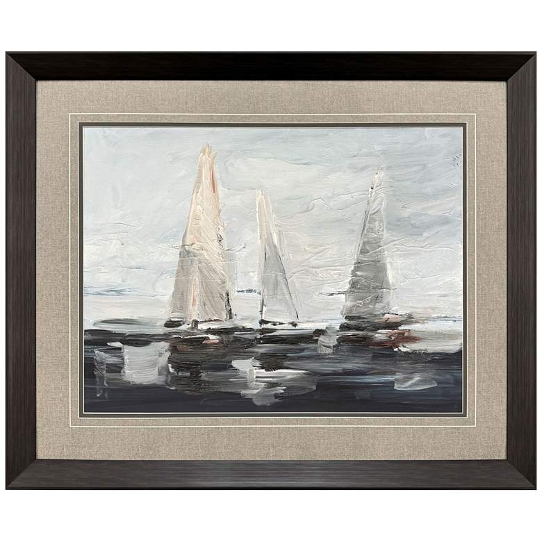 Image 1 Sailing on the Bay I 44"W x 36"H Framed Art
